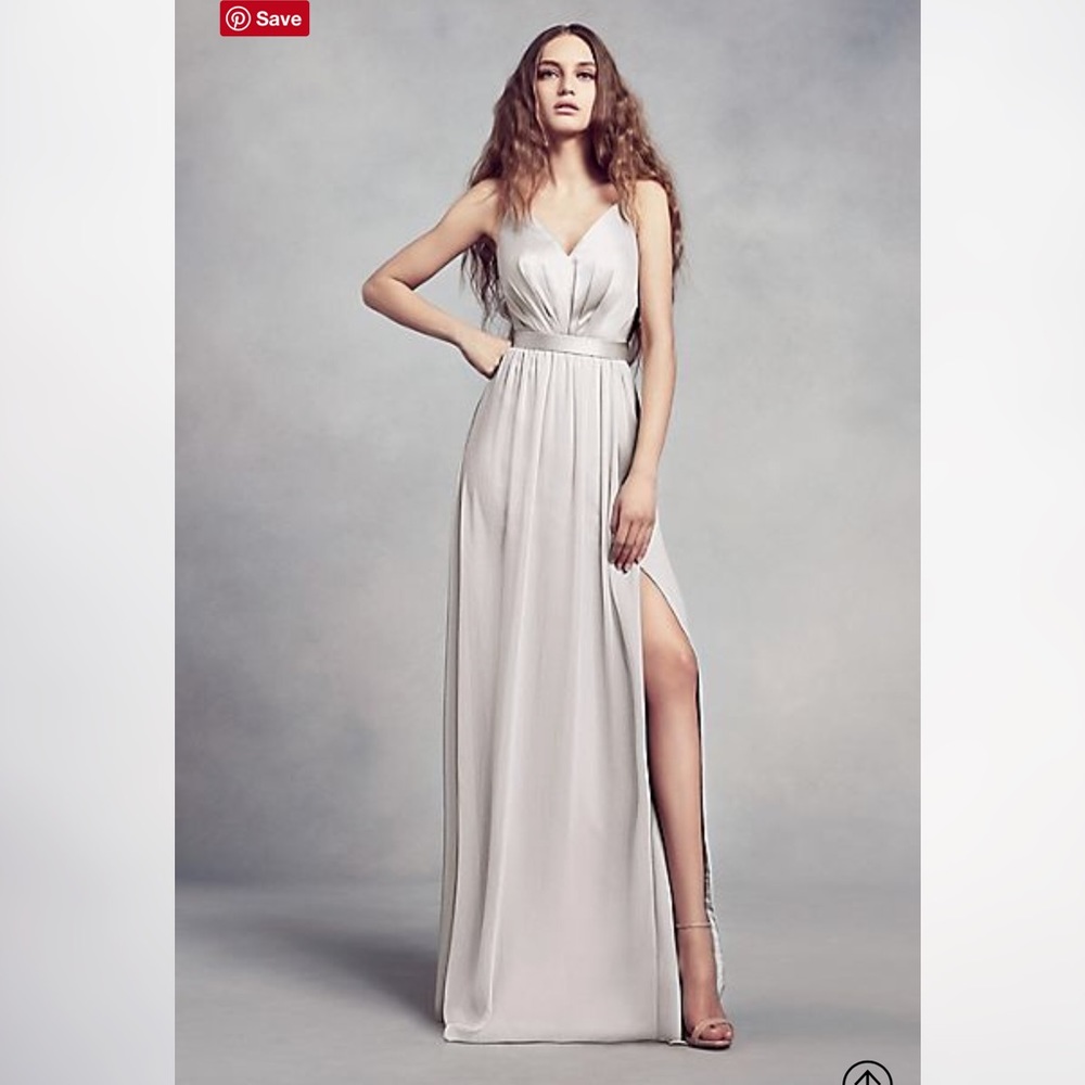 DONATING SOON Charmeuse & Chiffon Bridesmaid Dress